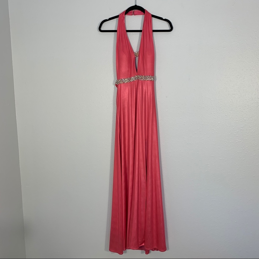 La Femme Long Sparkling Dress